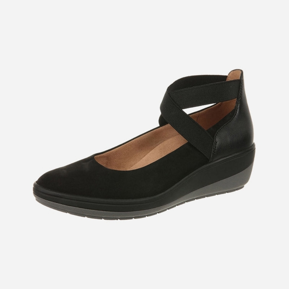 Vionic Ellory Slip On Black Wedge Size 10